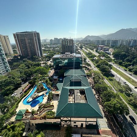 Flat Com Vista Panoramica -15- Na Barra Da Tijuca - Estacionamento Gratuito - Frigobar - Ar Condicionado - Piscina - Academia - Balsa Para Praia Gratis - Varanda - Vista Parcial Mar E Lagoa リオデジャネイロ エクステリア 写真