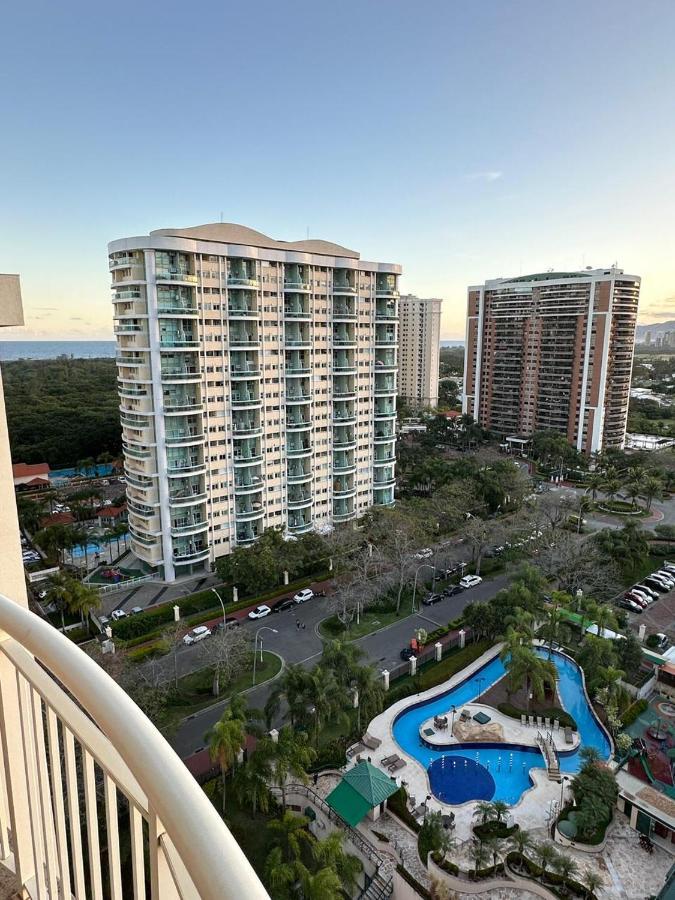 Flat Com Vista Panoramica -15- Na Barra Da Tijuca - Estacionamento Gratuito - Frigobar - Ar Condicionado - Piscina - Academia - Balsa Para Praia Gratis - Varanda - Vista Parcial Mar E Lagoa リオデジャネイロ エクステリア 写真
