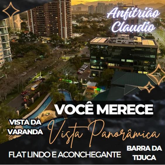 Flat Com Vista Panoramica -15- Na Barra Da Tijuca - Estacionamento Gratuito - Frigobar - Ar Condicionado - Piscina - Academia - Balsa Para Praia Gratis - Varanda - Vista Parcial Mar E Lagoa リオデジャネイロ エクステリア 写真